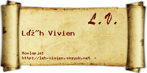 Léh Vivien névjegykártya
